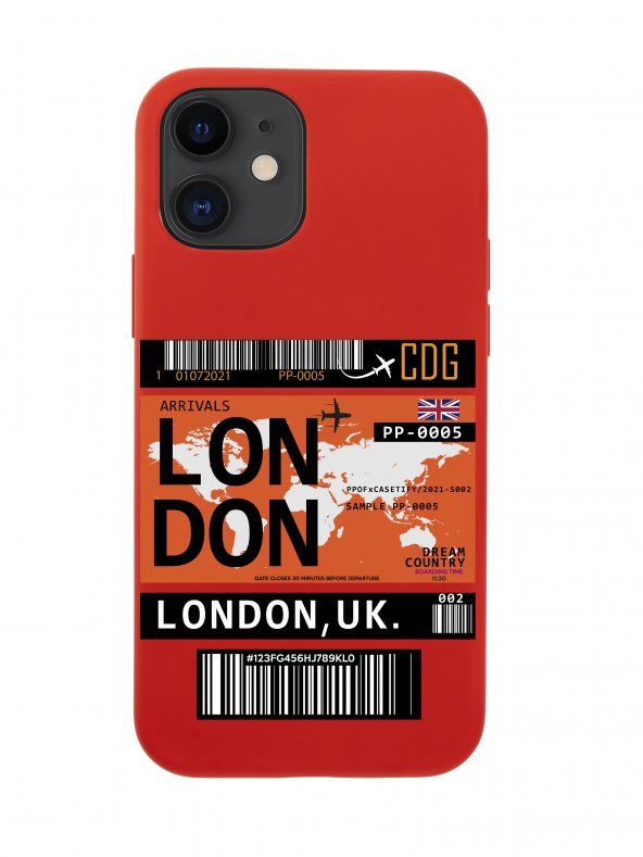 iPhone 12 London Bilet Tasarımlı Telefon Kılıfı - 2