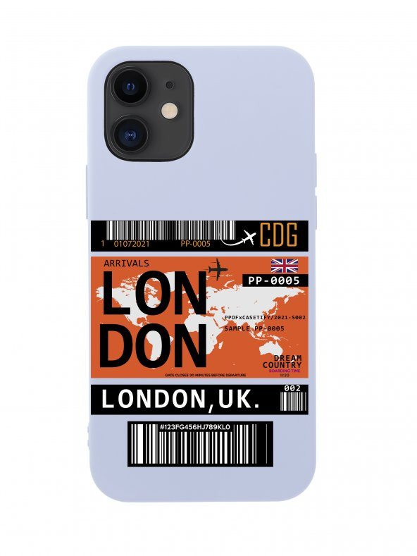 iPhone 12 London Bilet Tasarımlı Telefon Kılıfı - 5