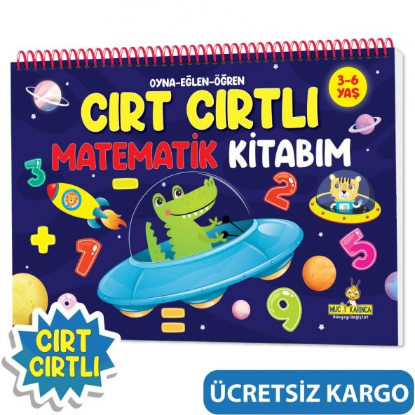 Oyna Eğlen Öğren - Cırt Cırtlı Matematik Kitabım: 3-6 yaş