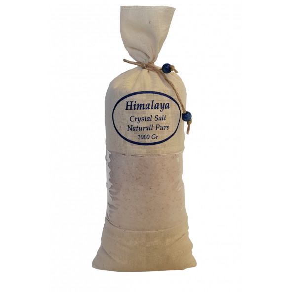 Himalaya Tuzu 1 Kg. Bez Torbada İnce Çekim Açık Pembe Renk Himalaya Orijinal Tuz
