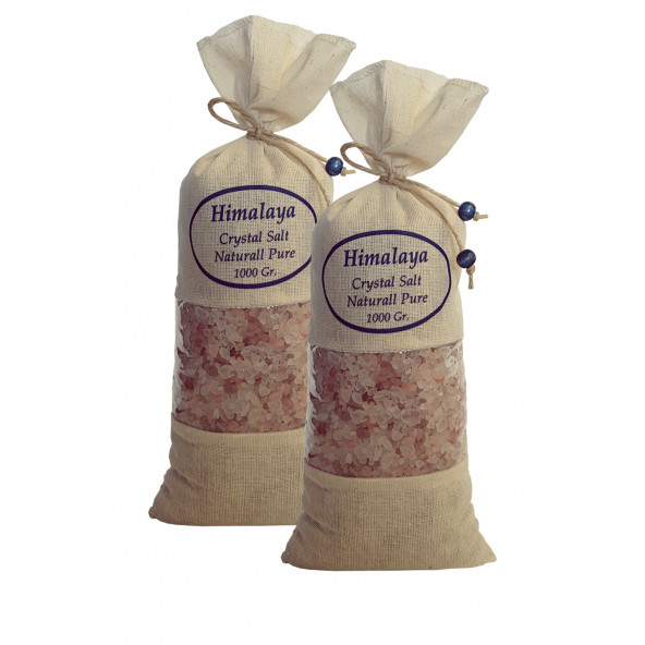 Himalaya Tuzu 2 Kg. Bez Torbada (1kg.x2ad.) İri Taneli Açık Pembe Renk Himalaya Orijinal Tuz ürün görseli
