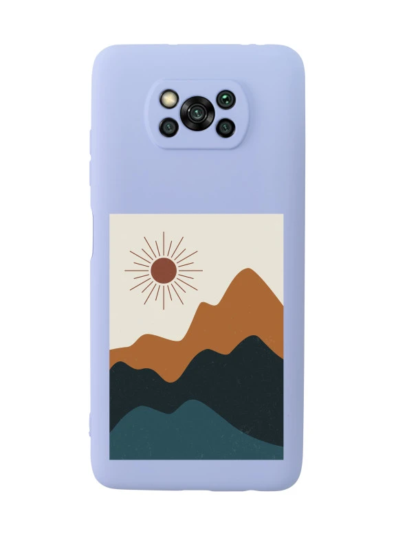 Poco X3 Mountain Sun Premium Silikonlu Telefon Kılıfı