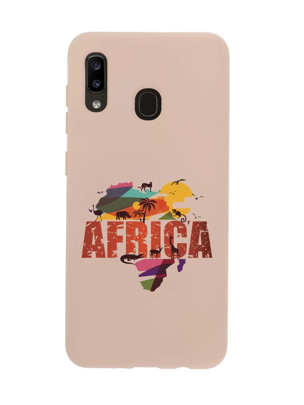 Samsung A30 Africa Premium Silikonlu Telefon Kılıfı