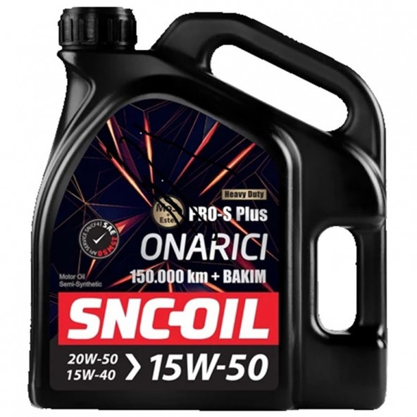 Snc Oil 150.000 Km+Pro S Plus Onarıcı Heavy Duty 15W-50(4 Litre)Motor Yağı