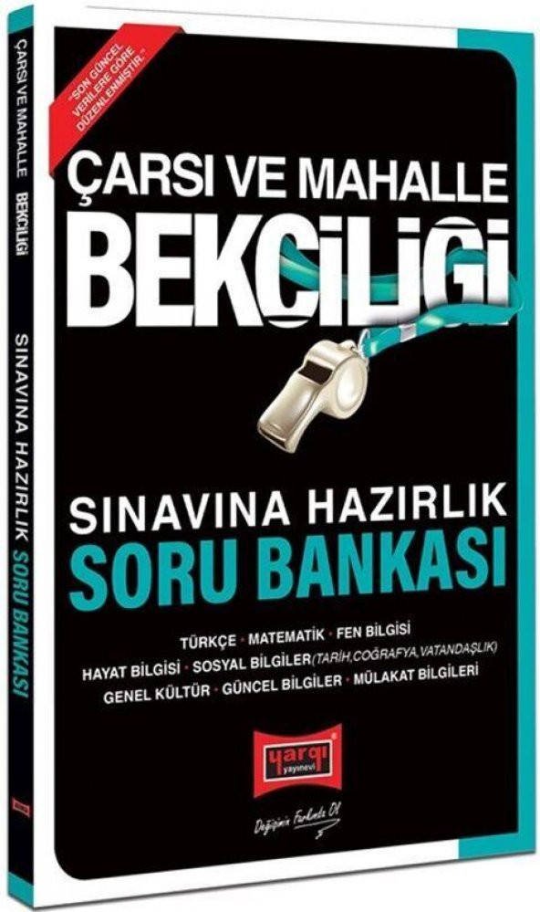 Çarşı ve Mahalle Bekçiliği Sınavına Hazırlık Soru Bankası Yargı Yayınları