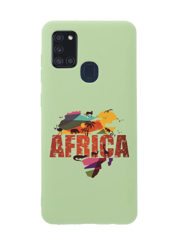 Samsung A21s Africa Premium Silikonlu Telefon Kılıfı
