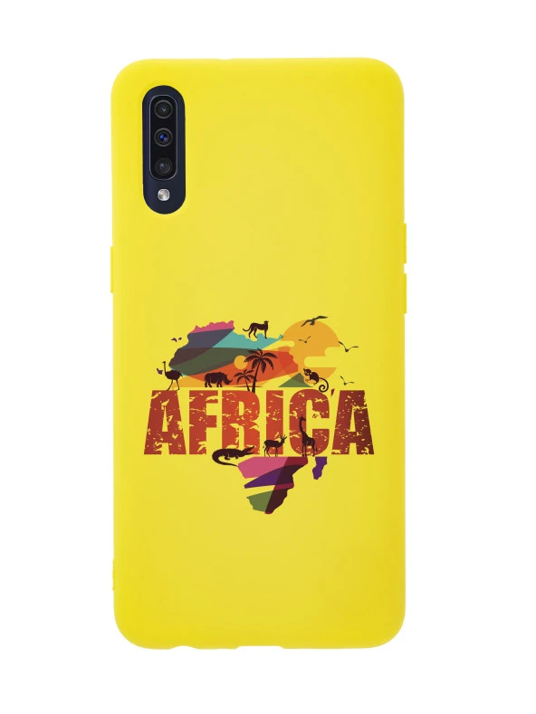 Samsung A50 Africa Premium Silikonlu Telefon Kılıfı - Resim 2