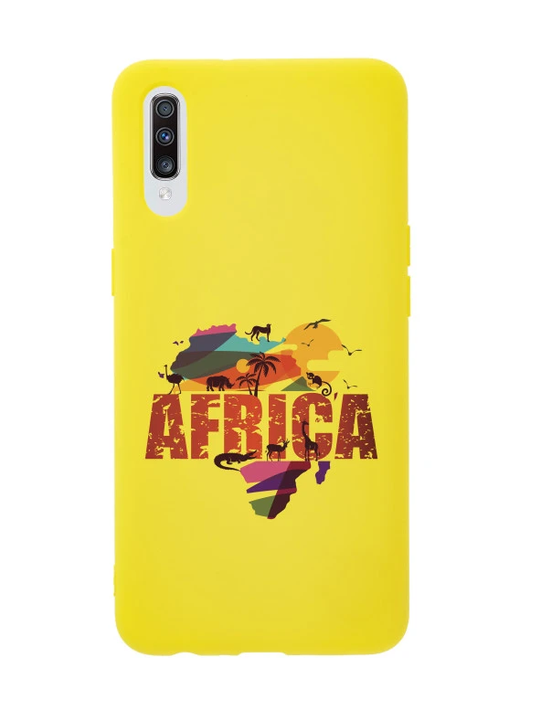Samsung A70 Africa Premium Silikonlu Telefon Kılıfı - Resim 4