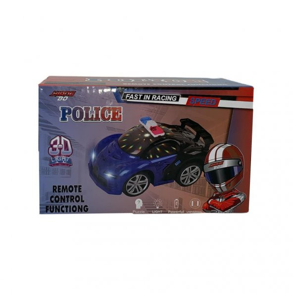 Farbu Oyuncak Işıklı Hareketli Polis Arabası RE210-6B - 3