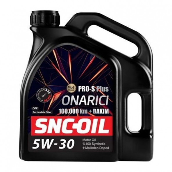 Snc Oil 100.000 KM + Pro-S Plus Onarıcı 5W-30( 4 lt )Motor Yağı