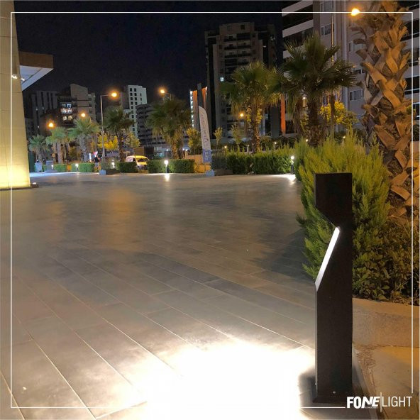Fonelight Bahçe Aydınlatması Bollard 3000K AKA020-CU35 Antrasit - 2