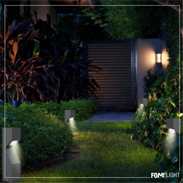Fonelight Bahçe Aydınlatması Bollard 3000K AKA020-CU35 Antrasit - 3