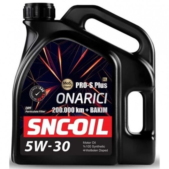 Snc Oil 200.000 Km+ Pro S Plus Onarıcı XL Bakım 5W-30 (4 Litre)Motor Yağı
