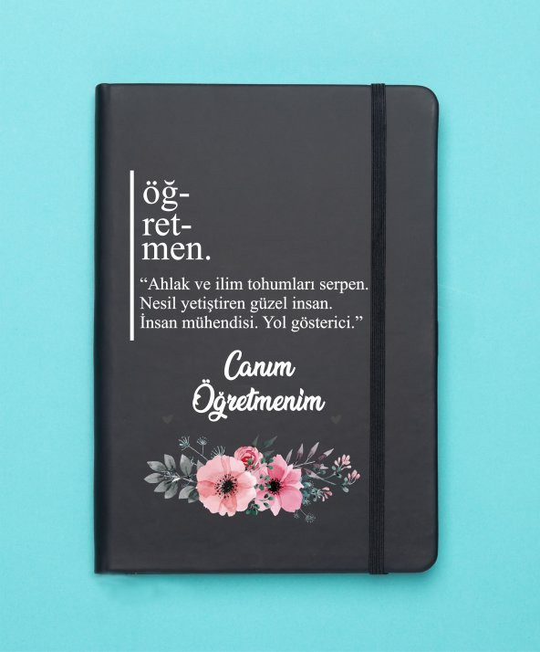 Öğretmeler Günü Hediyesi Çiçek Desenli Termo Deri Defter