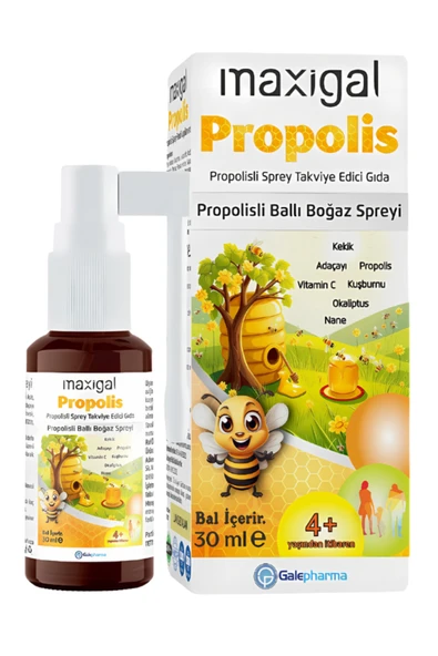 Maxigal Propolisli Ballı Boğaz Spreyi 30 ml - 1
