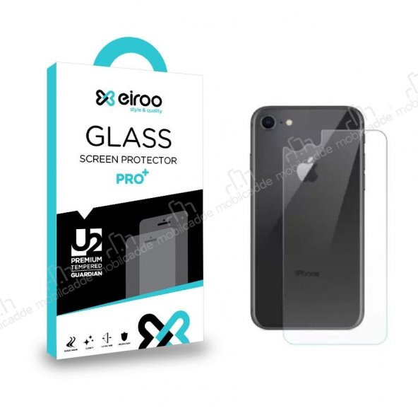 Eiroo iPhone SE 2022 Tempered Glass Arka Cam Gövde Koruyucu