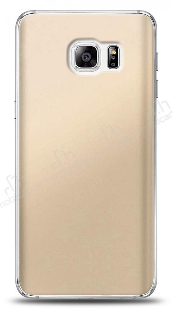 Samsung Galaxy S6 Edge Plus Gold Mat Silikon Kılıf