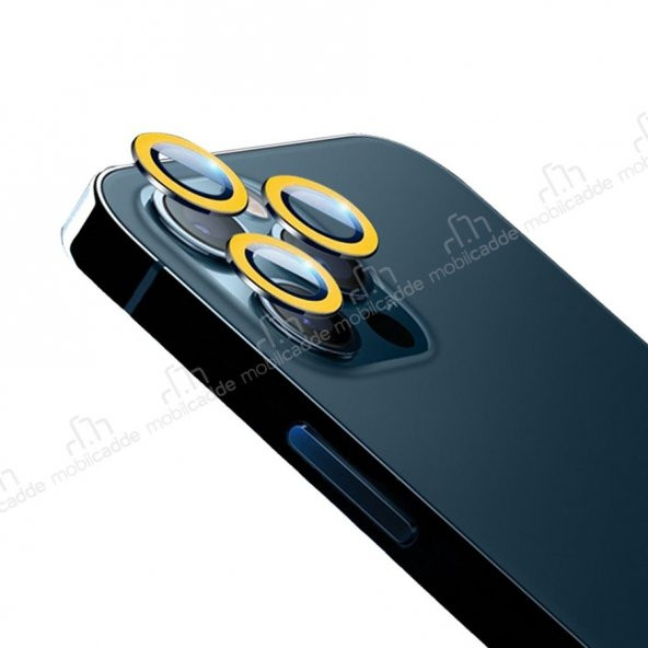 iPhone 13 Pro Max Neon Kamera Sarı Lens Koruyucu