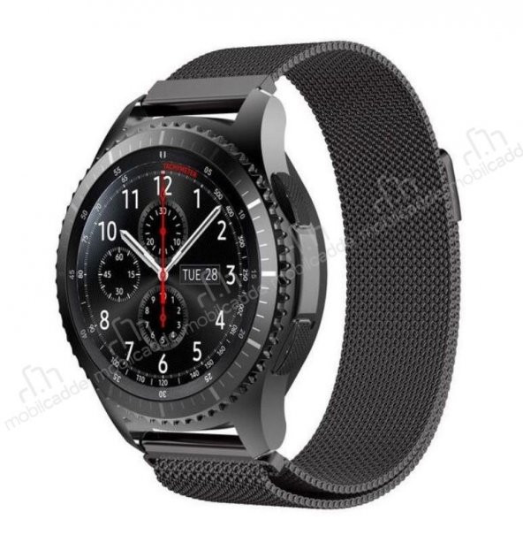 Eiroo Huawei Watch 3 Pro Siyah Metal Kordon