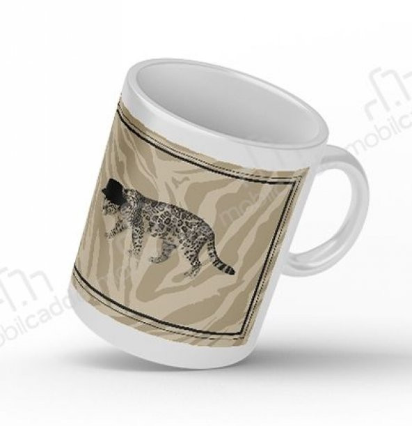 Dafoni Art Fashion Leopar Beyaz Kupa Bardak - 1