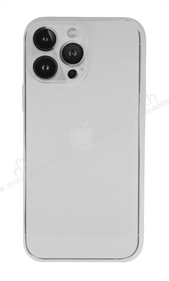 Eiroo Ghost Thin iPhone 13 Pro Max Ultra İnce Beyaz Rubber Kılıf