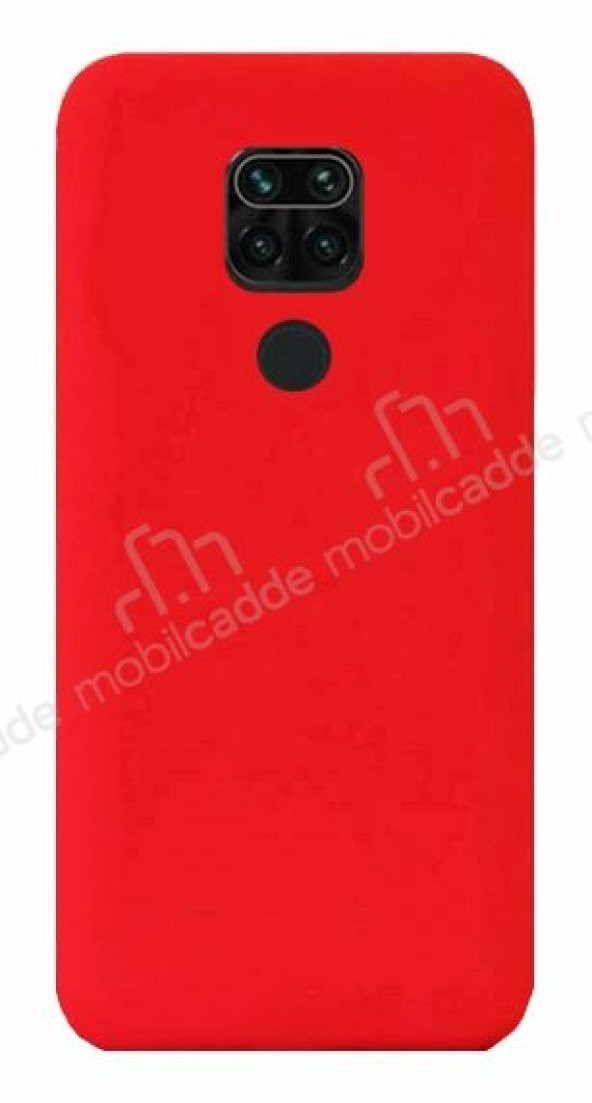 Eiroo Lansman Xiaomi Redmi Note 9 Kırmızı Silikon Kılıf