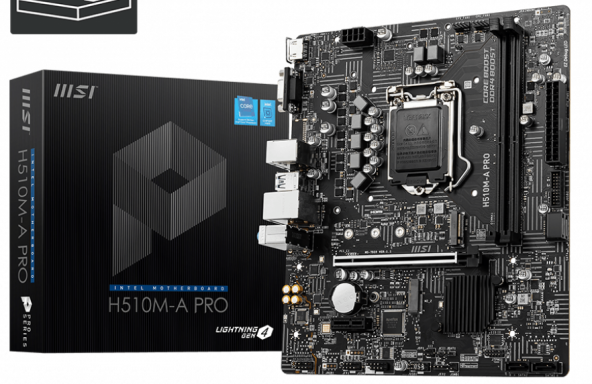 MSI H510M-A PRO DDR4 3200MHz HDMI M.2 mATX 1200p - 1