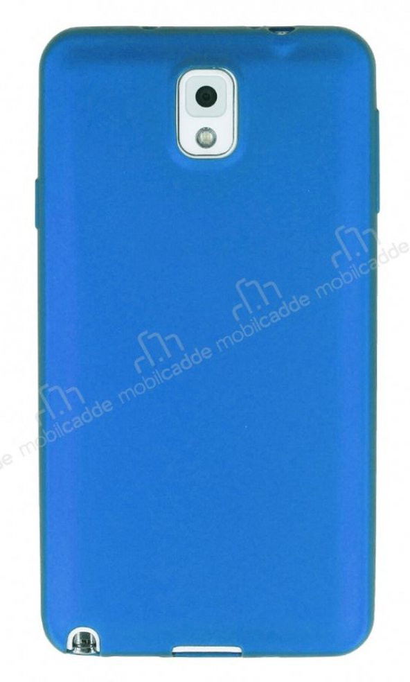 Samsung Galaxy Note 3 Mat Mavi Silikon Kılıf