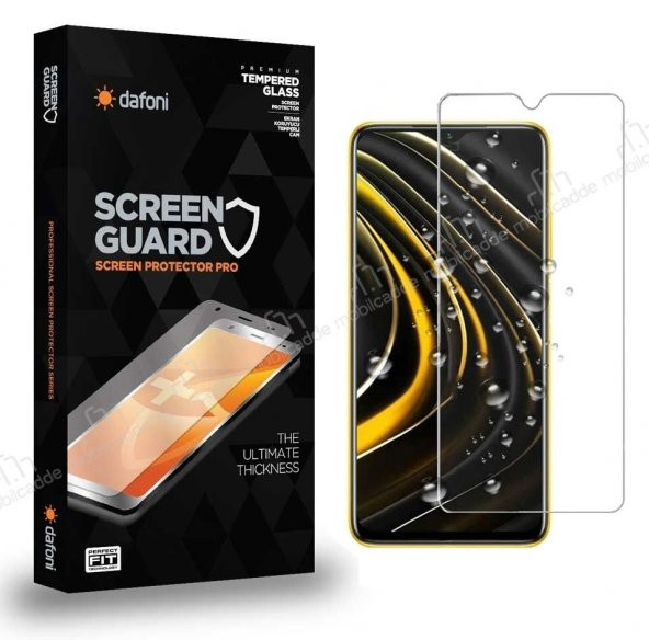 Dafoni Xiaomi Poco M3 Tempered Glass Premium Cam Ekran Koruyucu