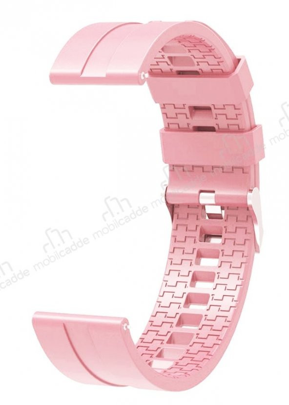 Eiroo Sport Xiaomi Mi Watch Pembe Silikon Kordon