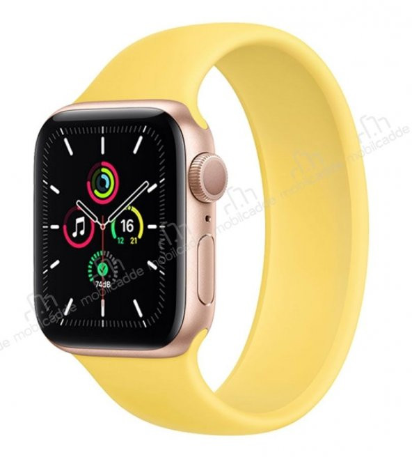 Apple Watch Solo Loop Sarı Silikon Kordon 42mm - 1