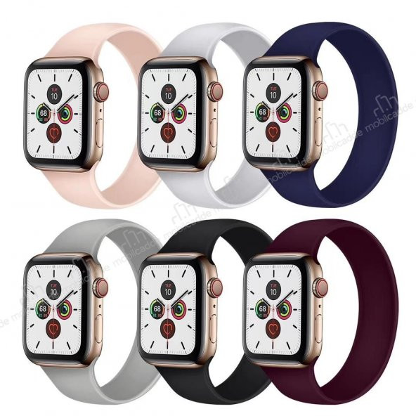 Apple Watch Solo Loop Sarı Silikon Kordon 42mm - 3