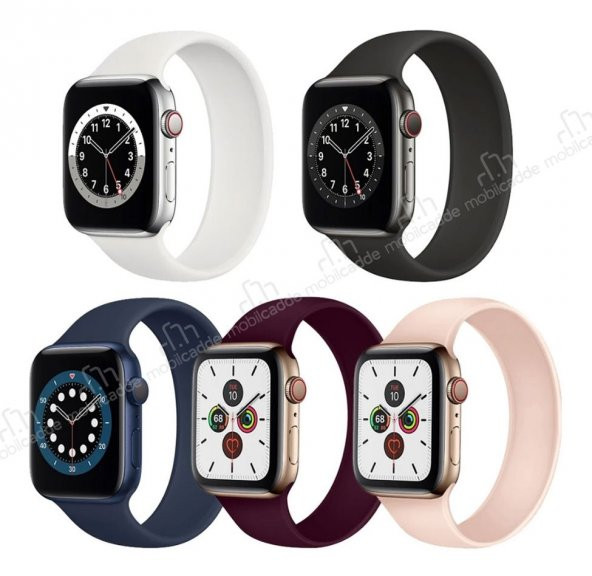 Apple Watch Solo Loop Sarı Silikon Kordon 42mm - 4