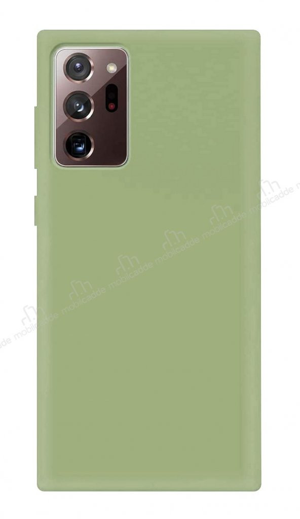 Eiroo Lansman Samsung Galaxy Note 20 Yeşil Silikon Kılıf