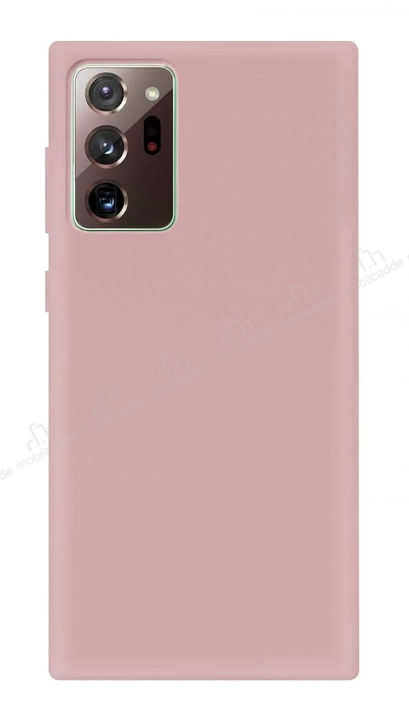 Eiroo Lansman Samsung Galaxy Note 20 Pembe Silikon Kılıf