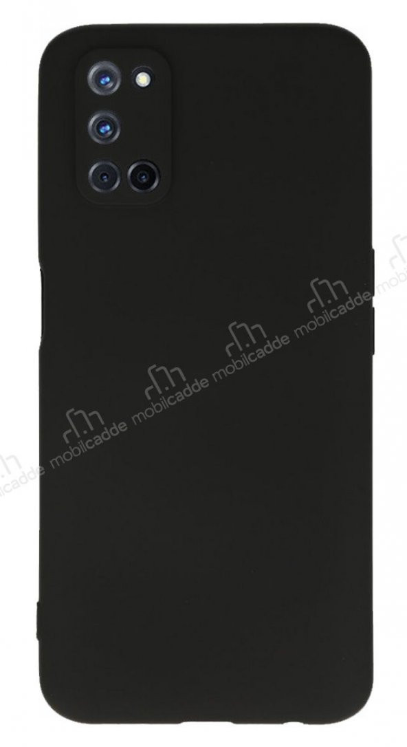 Oppo A52 Kamera Korumalı Siyah Silikon Kılıf