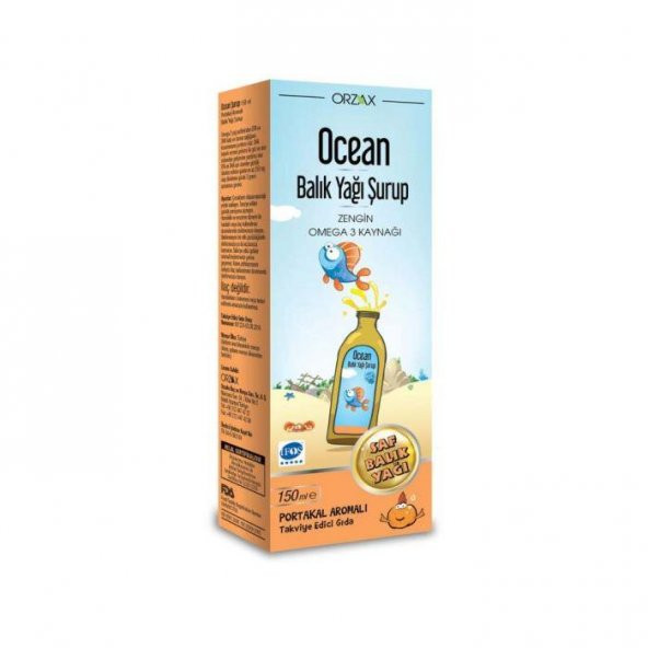 Ocean Balık Yağı Şurup Portakal Aromalı 150 ml