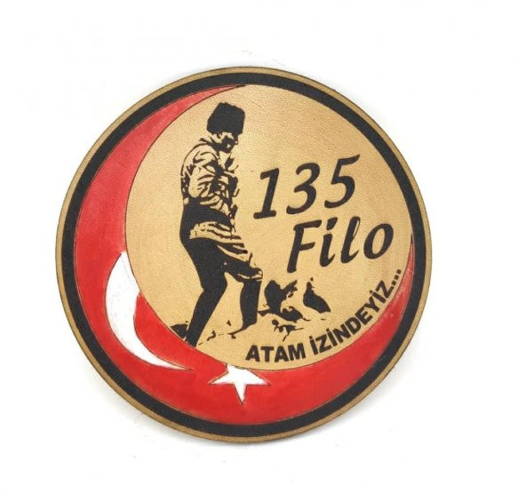 ATATÜRK KOCATEPE 135 filo Deri PEÇ - Arma - Askeri Patch