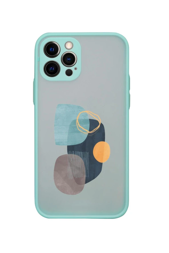 iPhone 12 Pro Max Kamera Lens Korumalı Wall Art Desenli Lüx Telefon Kılıfı