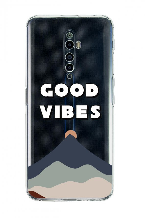 Oppo Reno 2z Good Vibes Premium Şeffaf Silikon Kılıf
