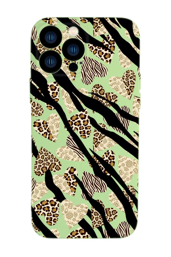 iPhone 13 Pro Uyumlu Love Animals Kamera Lens Korumalı Darbe Emici Silikonlu Lansman Kılıf