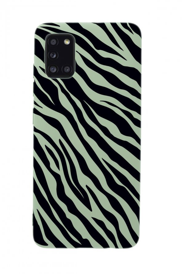 Samsung A31 Zebra Pattern Premium Silikonlu Telefon Kılıfı