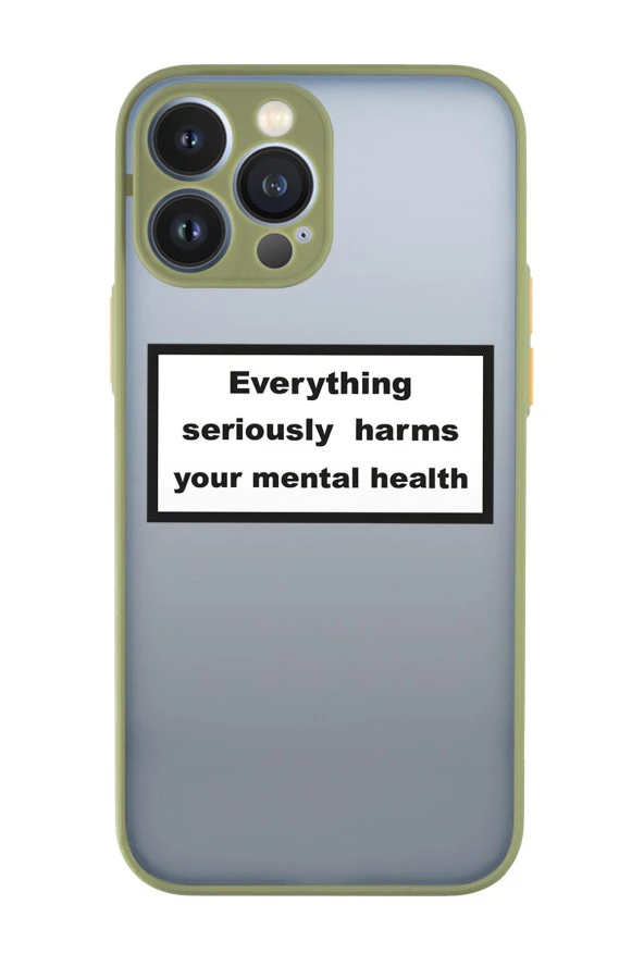 iPhone 13 Pro Max Uyumlu Everythink Desenli Kamera Korumalı Buzlu Şeffaf Lüx Telefon Kılıfı - 3