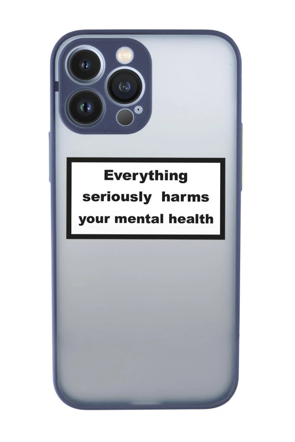 iPhone 13 Pro Max Uyumlu Everythink Desenli Kamera Korumalı Buzlu Şeffaf Lüx Telefon Kılıfı - 5