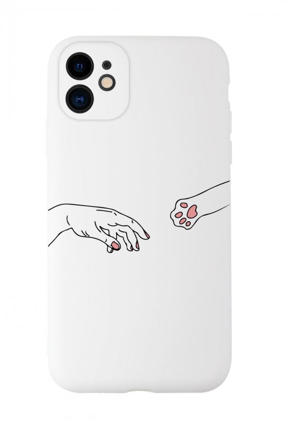 iPhone 11 Uyumlu Hand and Paw Desenli Kamera Korumalı Lansman Kılıf Premium Silikonlu - 2