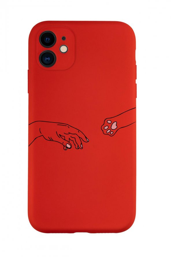 iPhone 11 Uyumlu Hand and Paw Desenli Kamera Korumalı Lansman Kılıf Premium Silikonlu - 4
