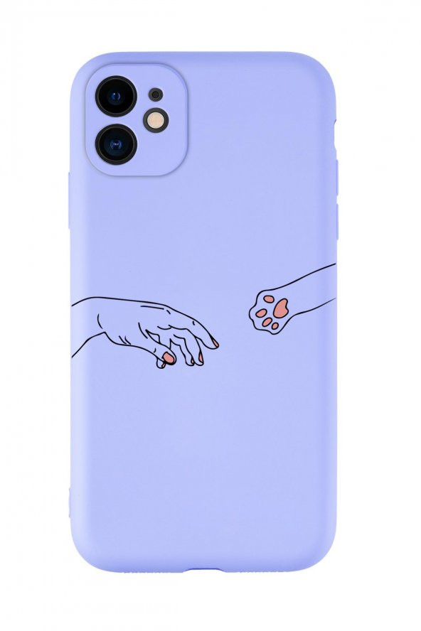 iPhone 11 Uyumlu Hand and Paw Desenli Kamera Korumalı Lansman Kılıf Premium Silikonlu - 5