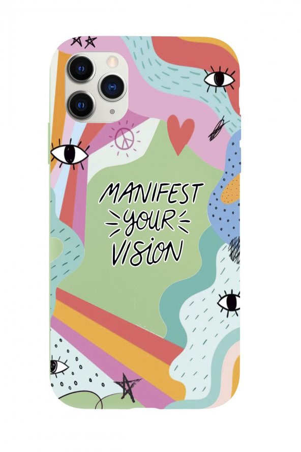 iPhone 11 Pro Manifest Your Vision Premium Silikonlu Telefon Kılıfı