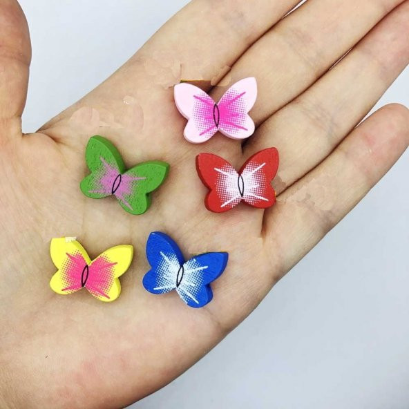 Hayal Sepeti mini Ahşap figürlü Boncuk- Kelebek - 5