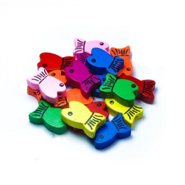 Hayal Sepeti mini ahşap figürlü boncuk- BALIK - 2